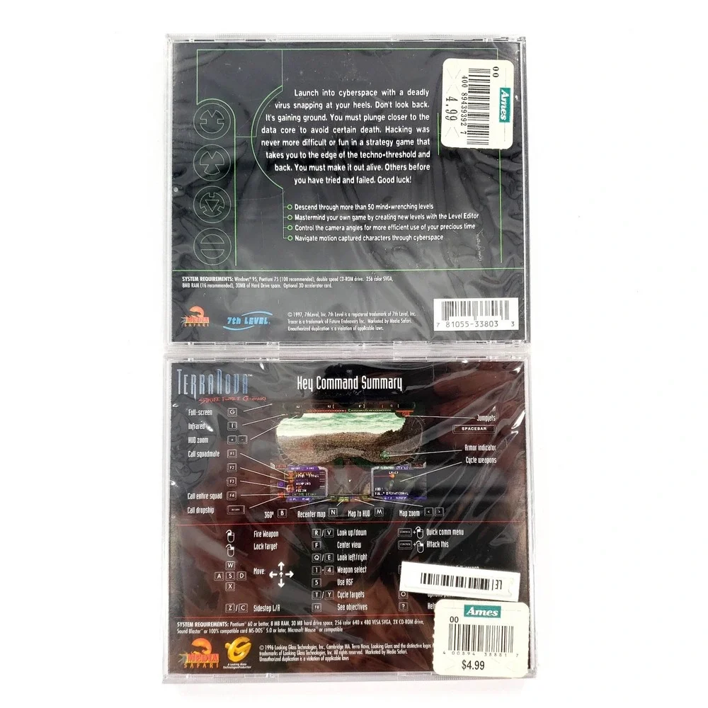 TerraNova Strike Force Centauri & Tracer (PC) Brand New Sealed In Jewel Cases